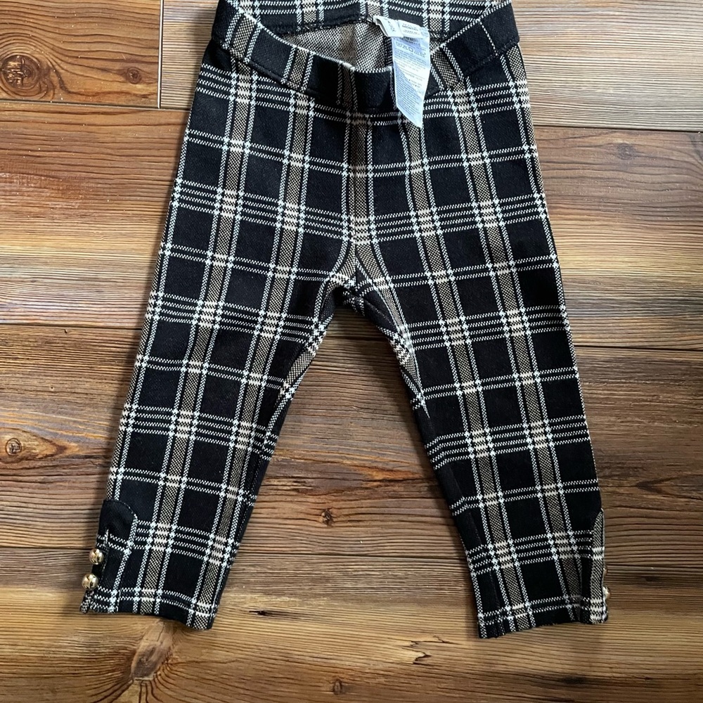 Cat & Jack Black Plaid Baby Bottoms